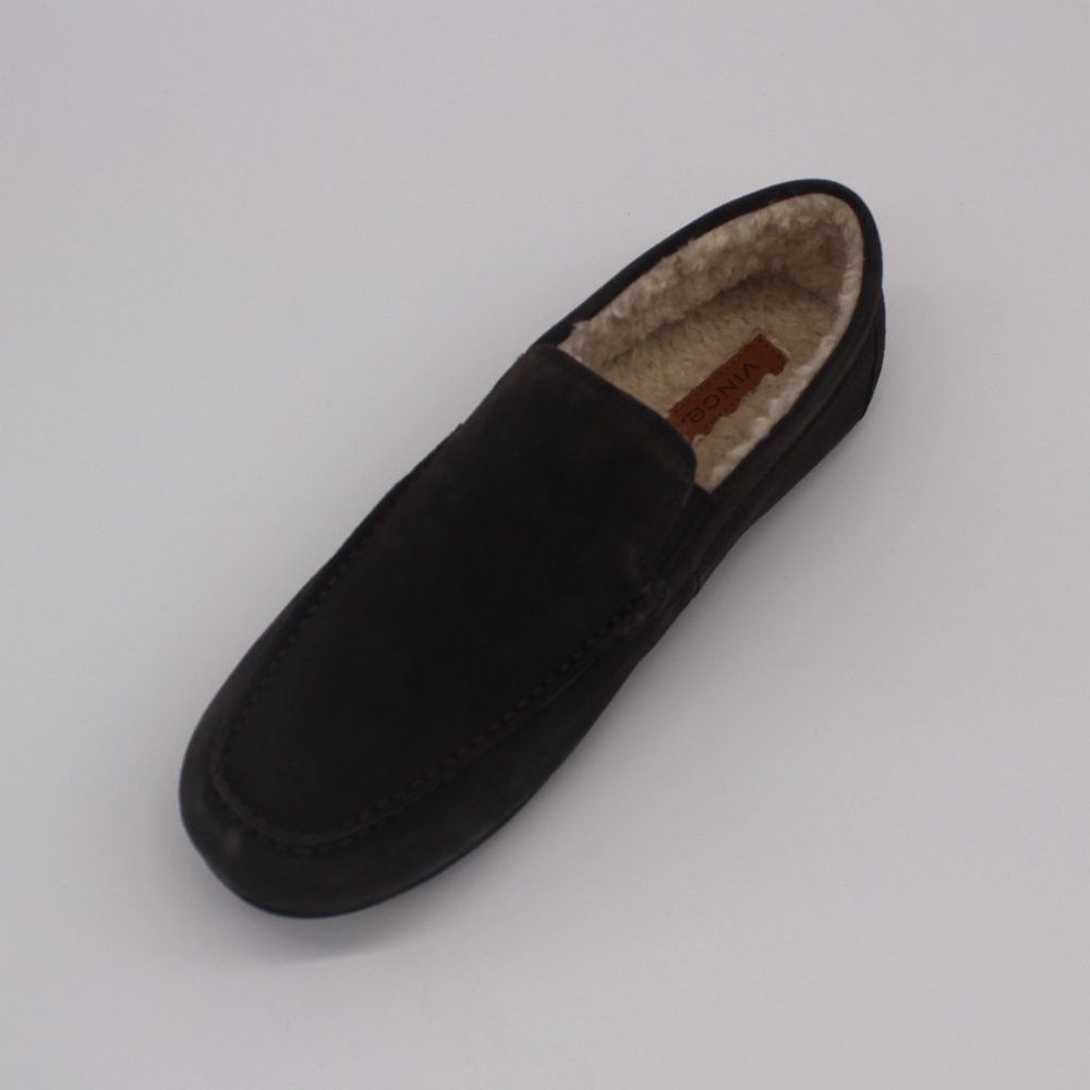 VINCE GOMEZ-B FAUX FUR SUEDE LOAFERS